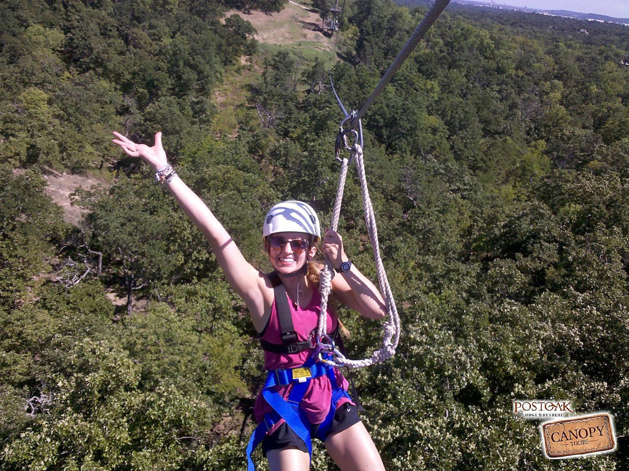 Optional zipline adventure at the retreat